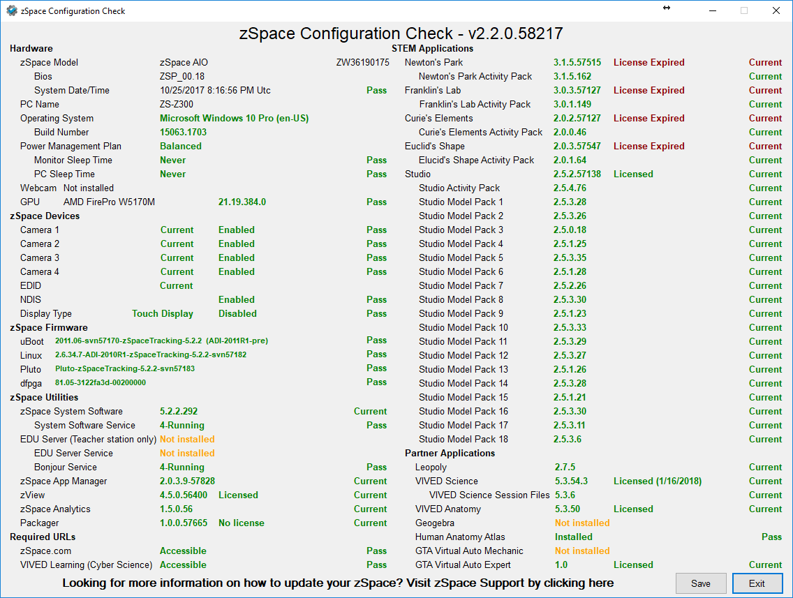 zSpace Configuration Check User Guide