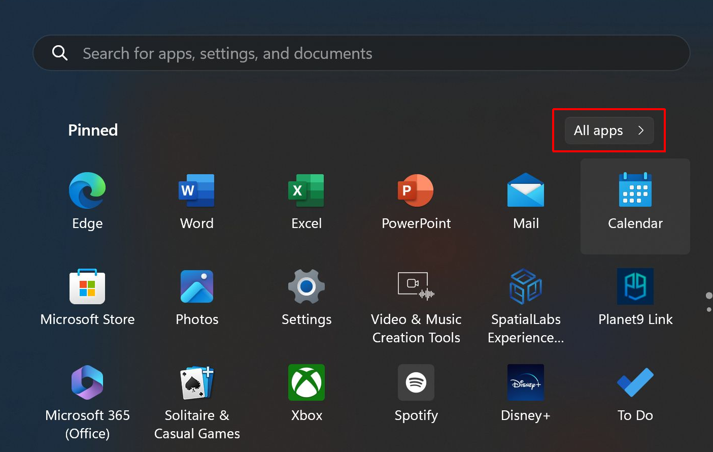 Where are the application (offline) shortcuts?