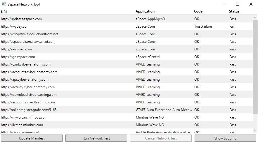 zSpace Network Tool